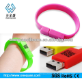 Fashion wholesale silicone usb bracelet